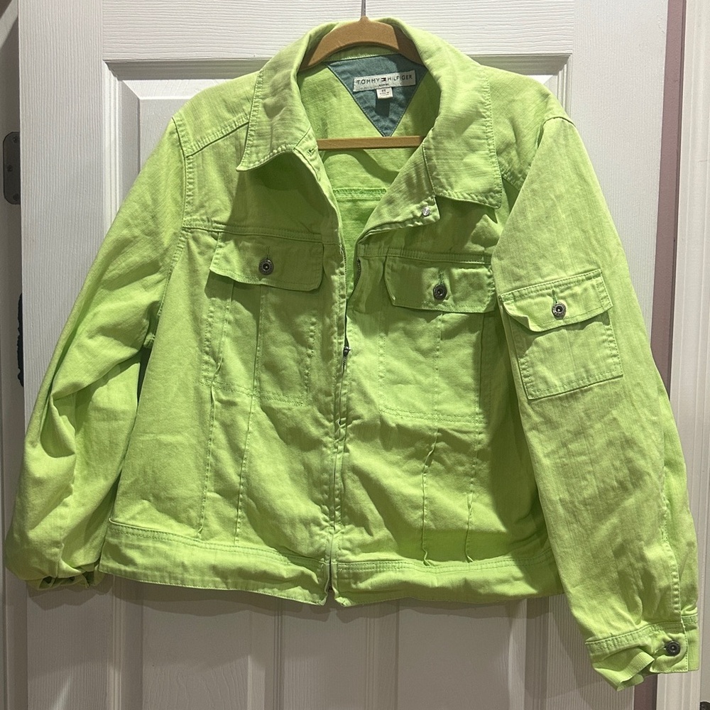 Tommy Hilfiger Lime Green Jean Jacket